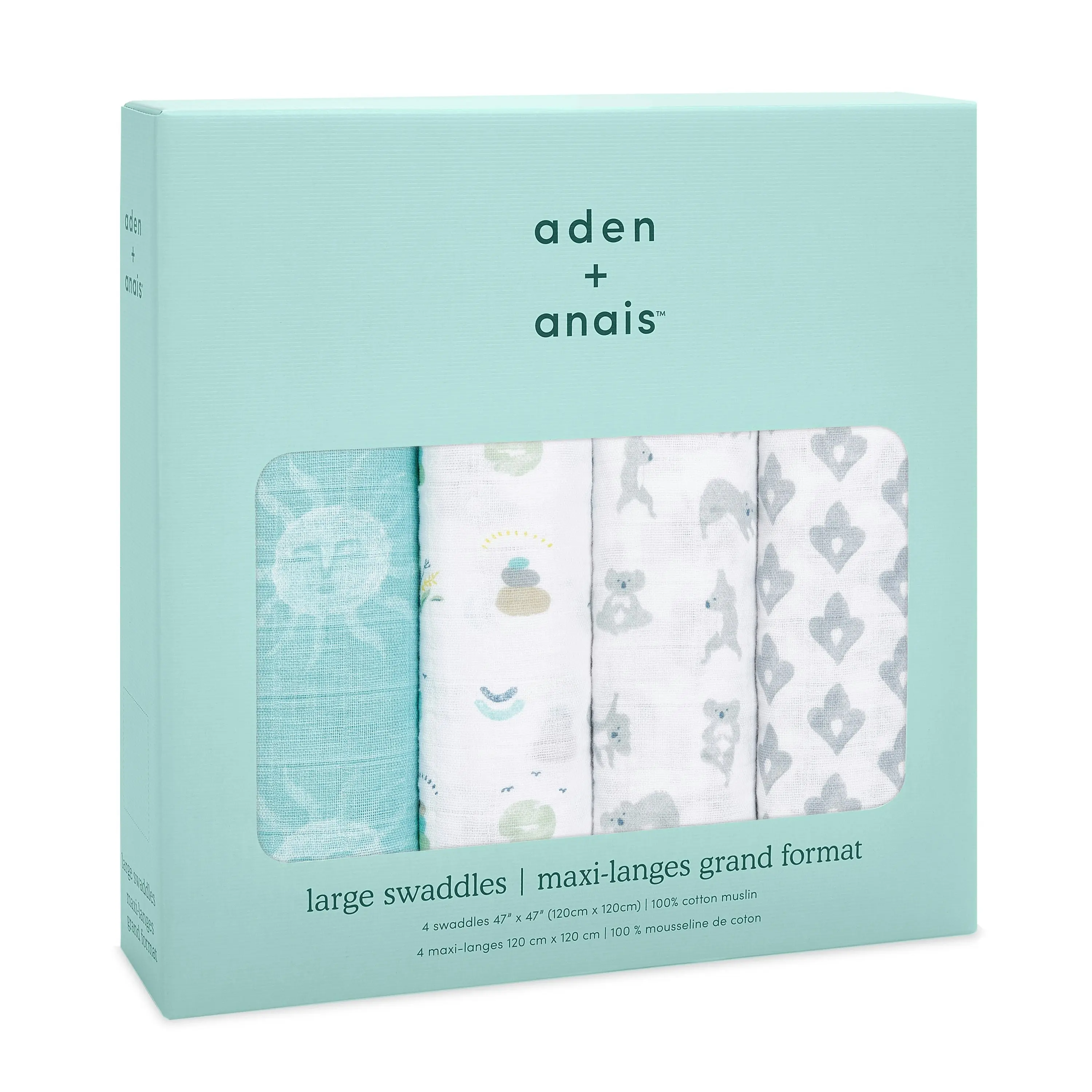 Aden + Anais now + zen classic 4pk swaddles