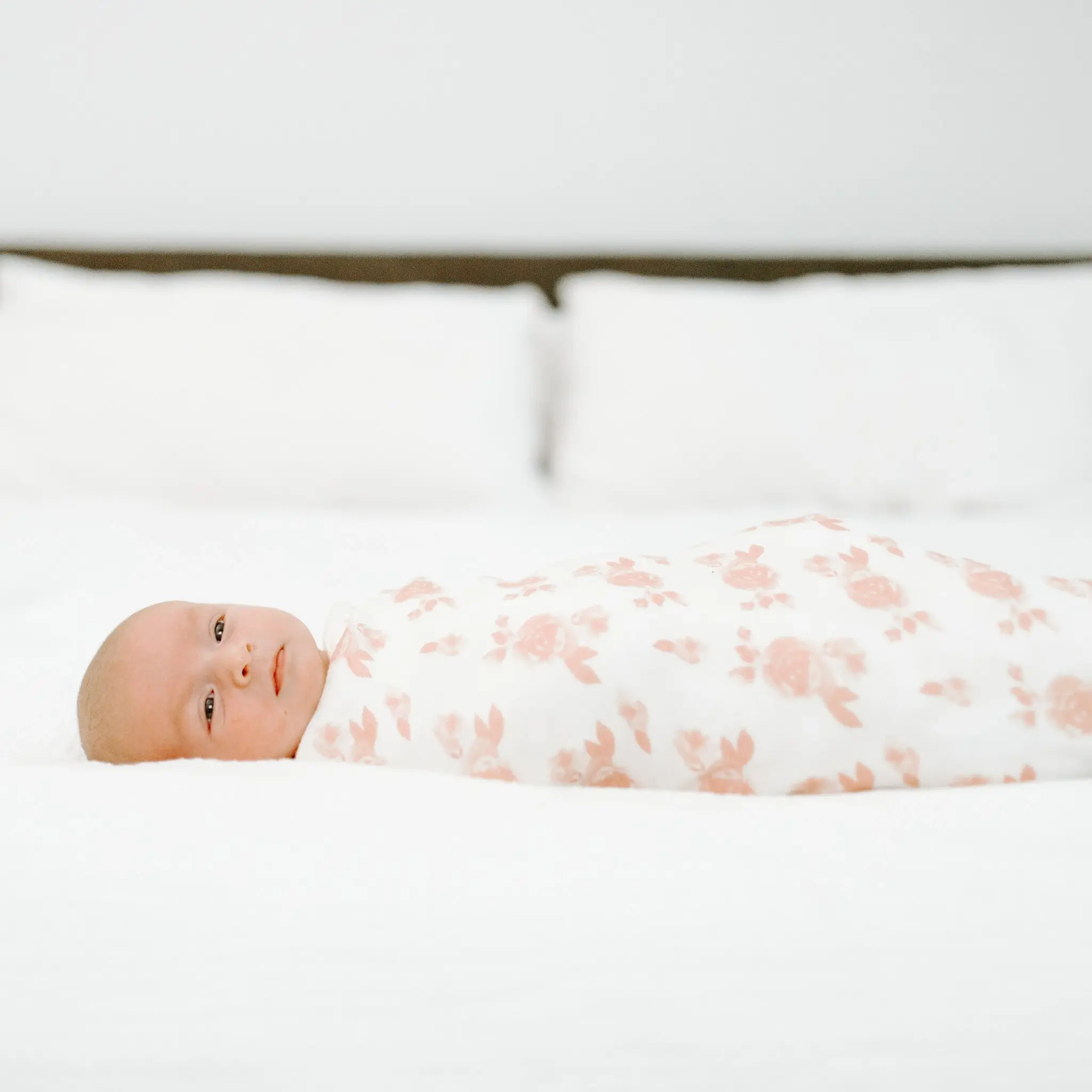 Aden + Anais rosette snug knit swaddle blanket