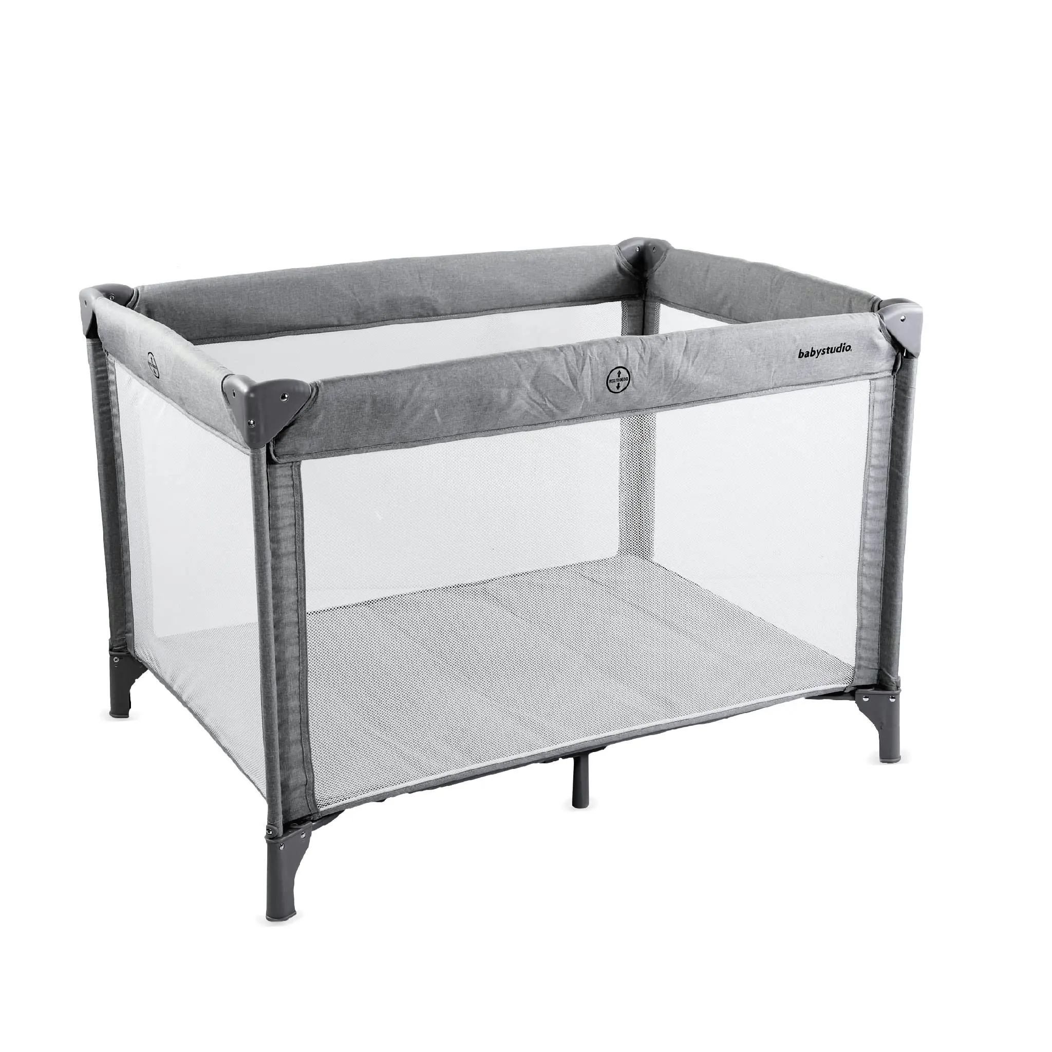 babystudio Standard Portacot / Playyard - Melange Grey