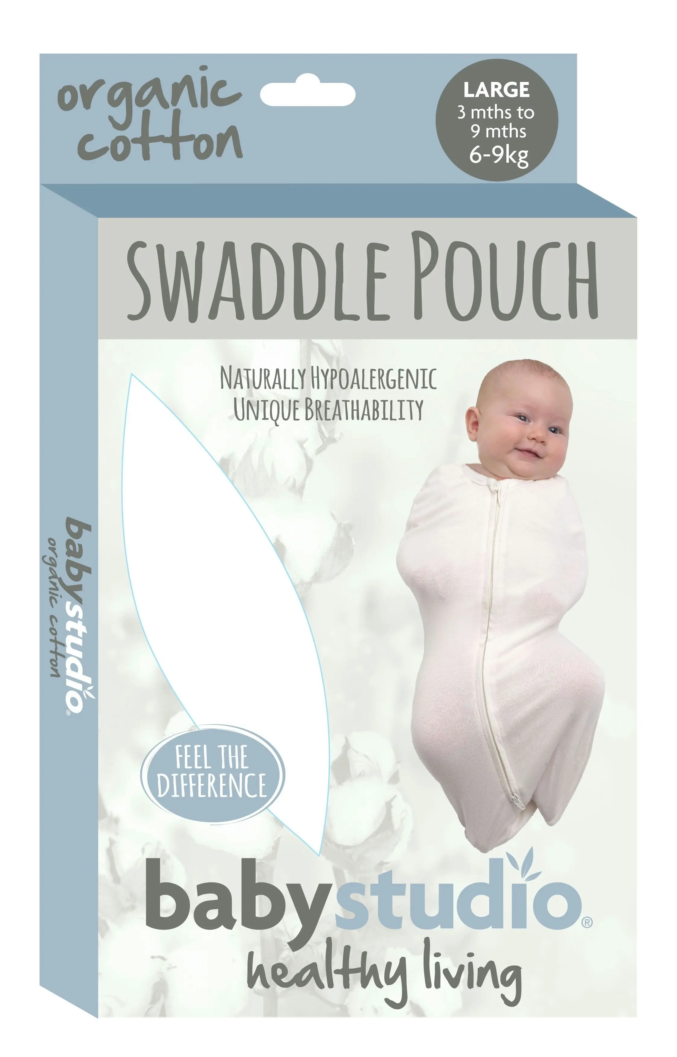 babystudio swaddlepouch organic cotton large (3-9m) - various designs