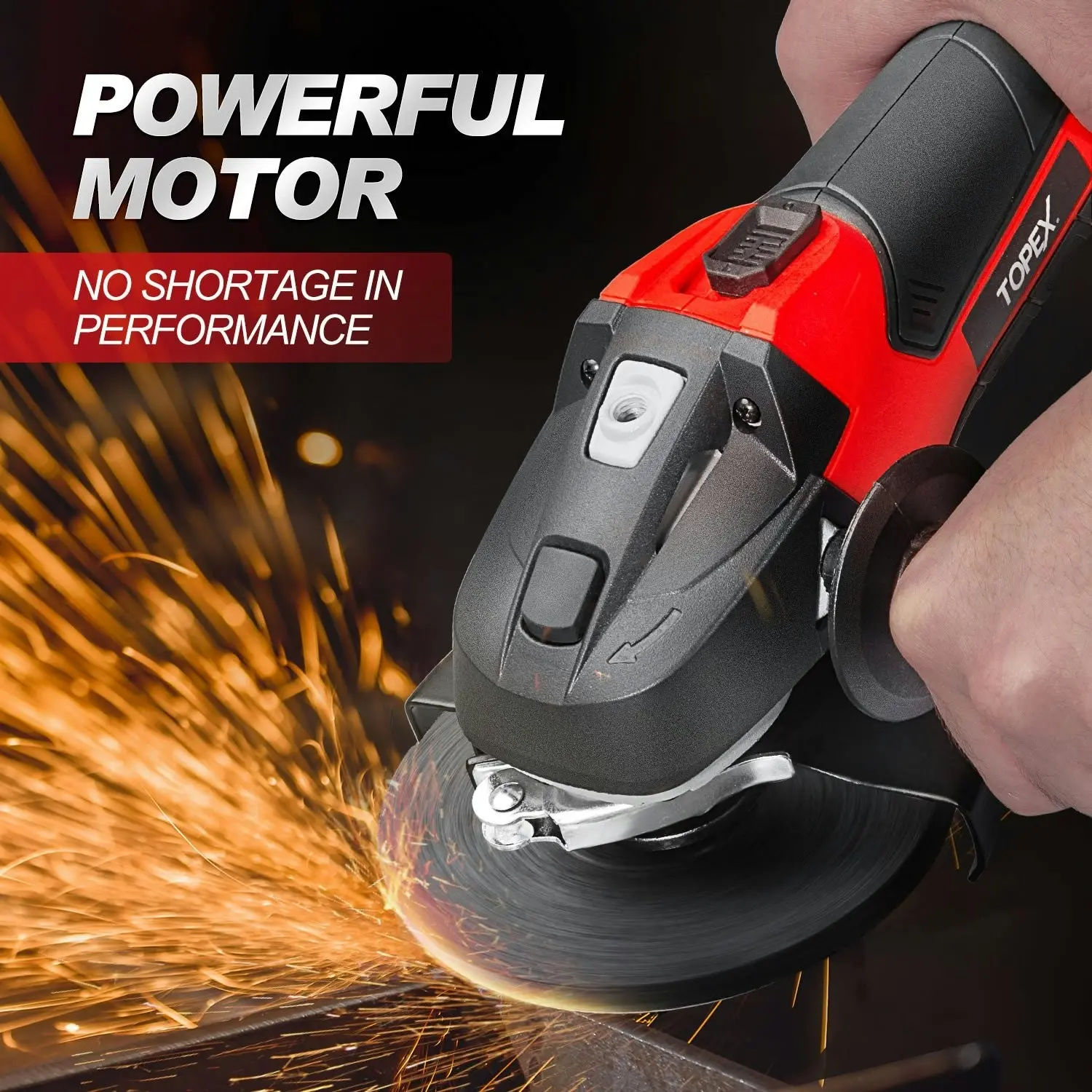 Topex 20V Cordless Angle Grinder 125mm Li-ion Grinding Cutting Power Tool