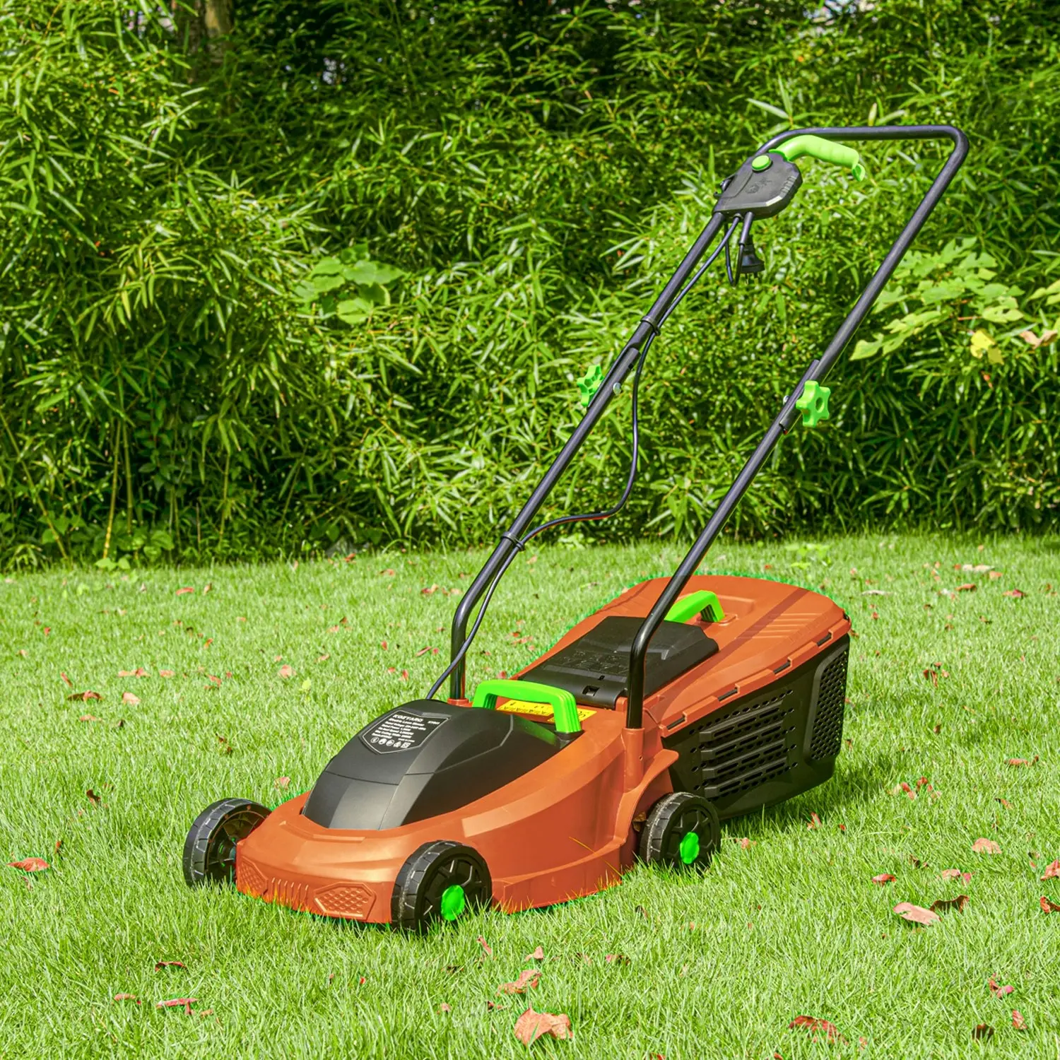 Kozyard 1300w Electric Lawn Mower,2-in-1 Grass Box Or Mulch Electric Weeder,2-Position Height Adjustment