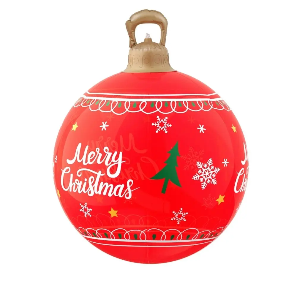 Jingle Jollys Christmas Inflatable Ball Led 60cm Decoration Giant Bauble Red