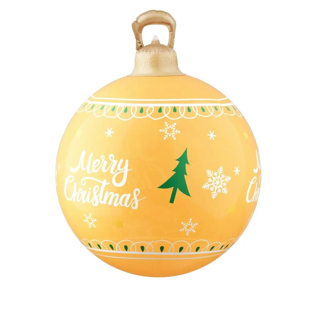 Jingle Jollys Christmas Inflatable Ball Led 60cm Decoration Giant Bauble Gold