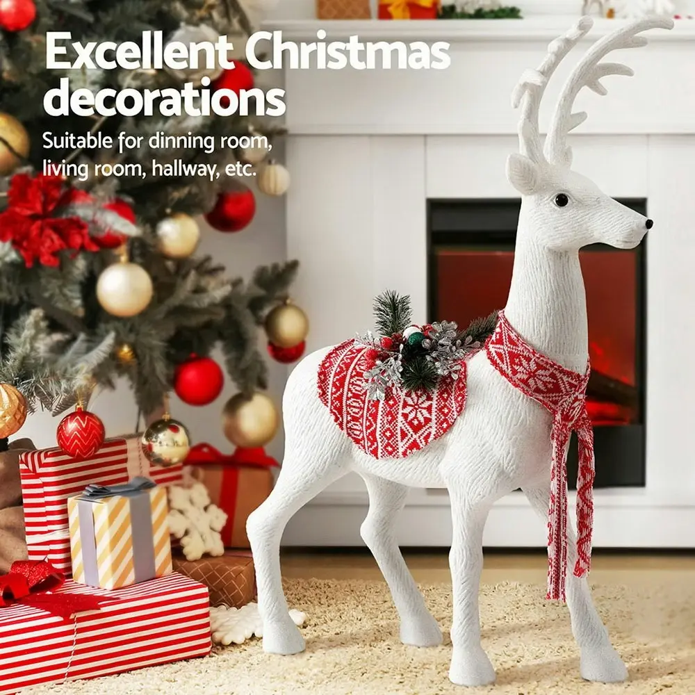 Jingle Jollys Christmas Reindeer 80cm Glitter Deer Ornaments Party Decorations