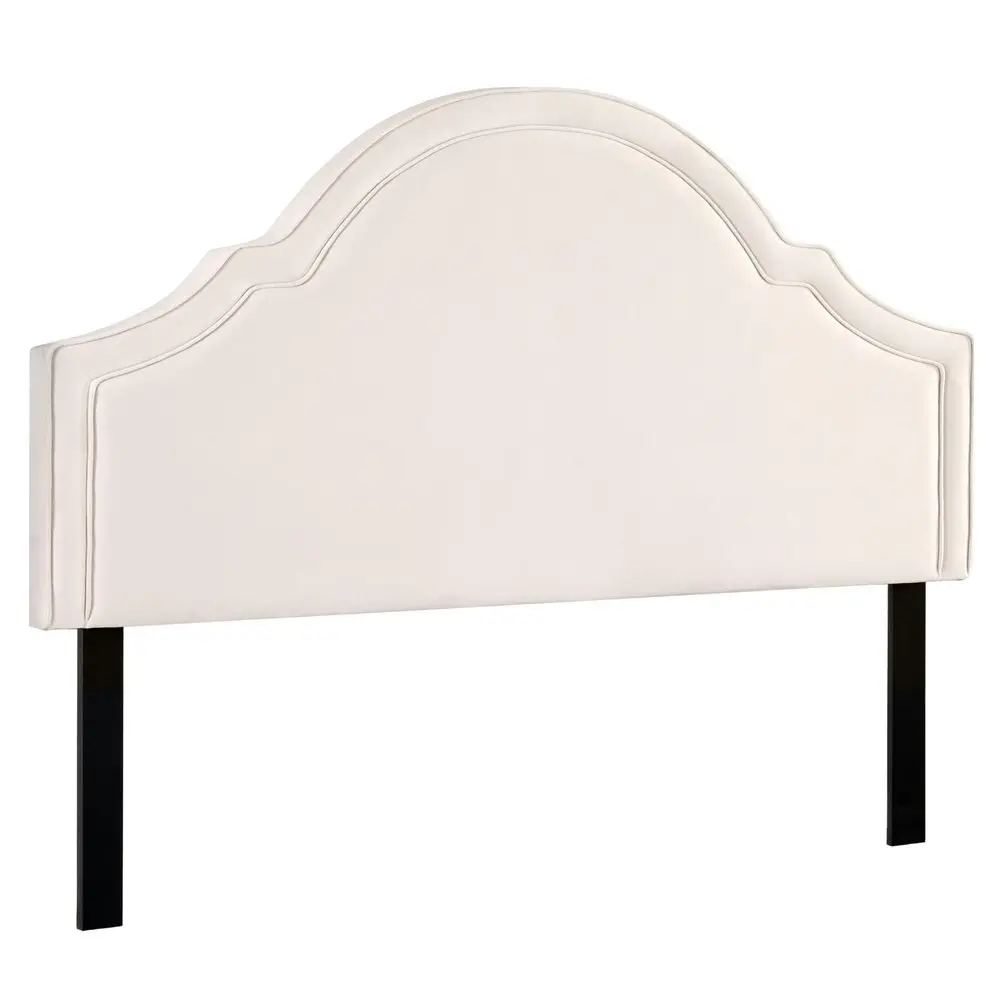 Artiss Bed Frame Bed Head Headboard King Velvet IRIS Beige