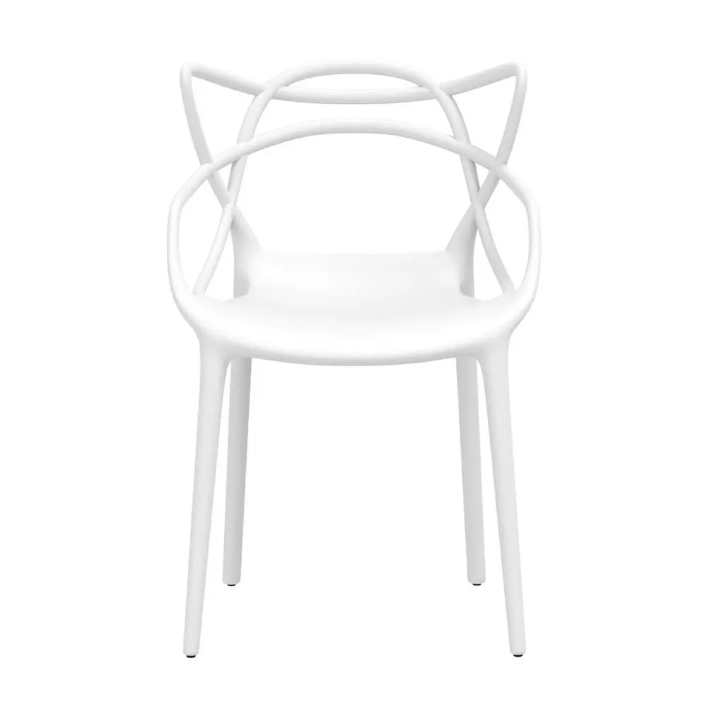 Gardeon 4PC Outdoor Dining Chairs PP Portable Stackable Chair Patio Furniture White