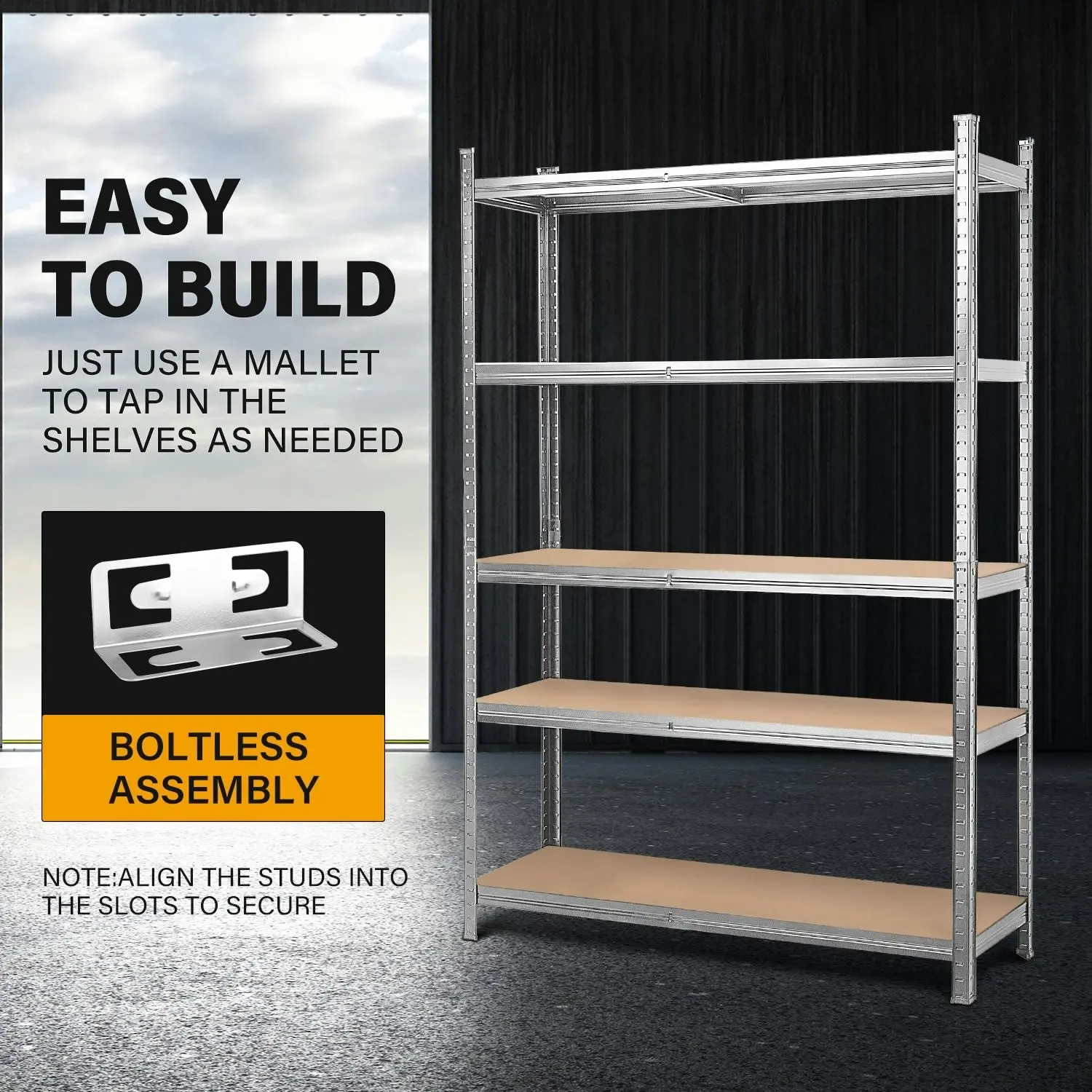 MasterSpec 5-Tier Garage Shelving 1800x1200x400mm Warehouse Rack Shelf Storage Rack Garage Shelves