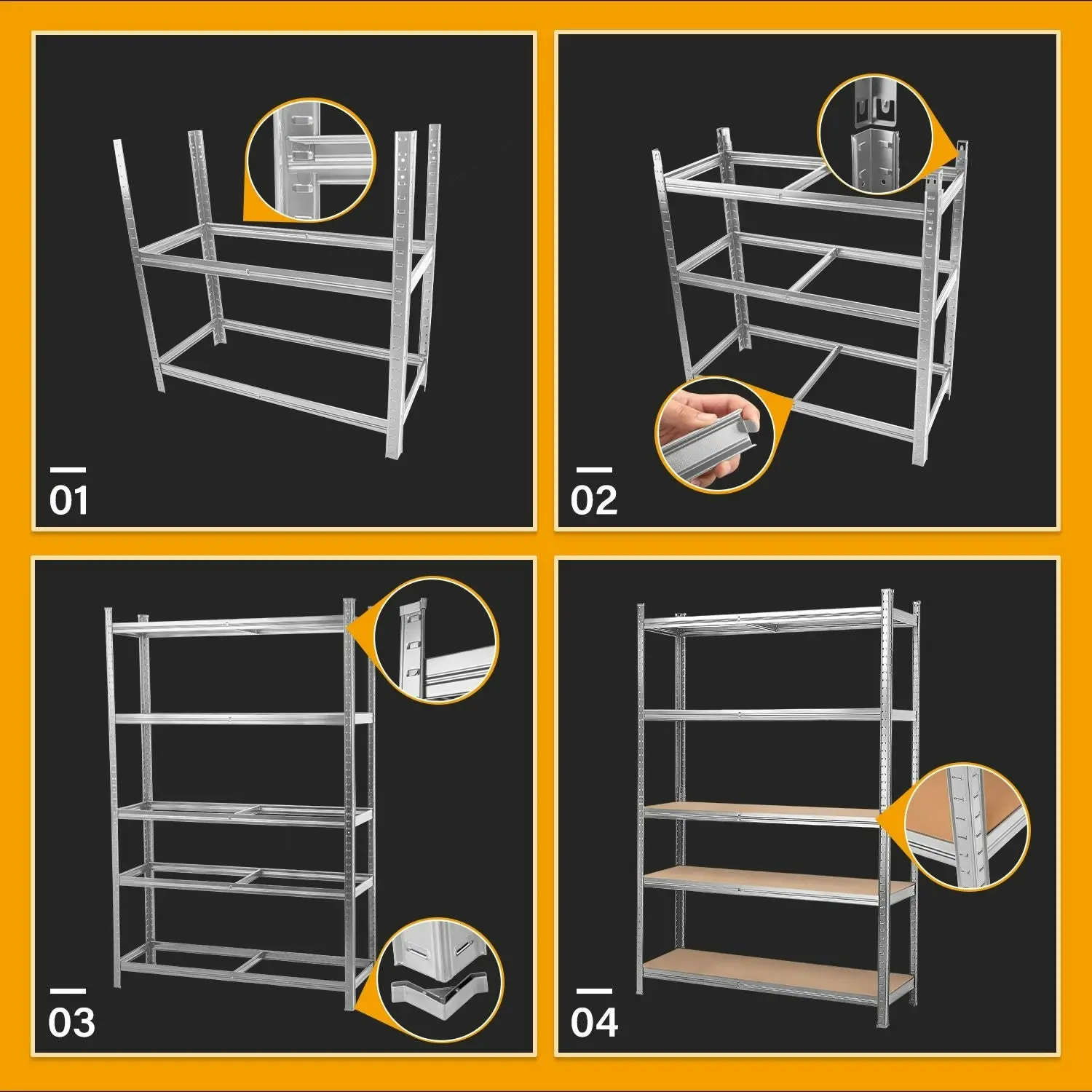 MasterSpec 5-Tier Garage Shelving 1800x1200x400mm Warehouse Rack Shelf Storage Rack Garage Shelves