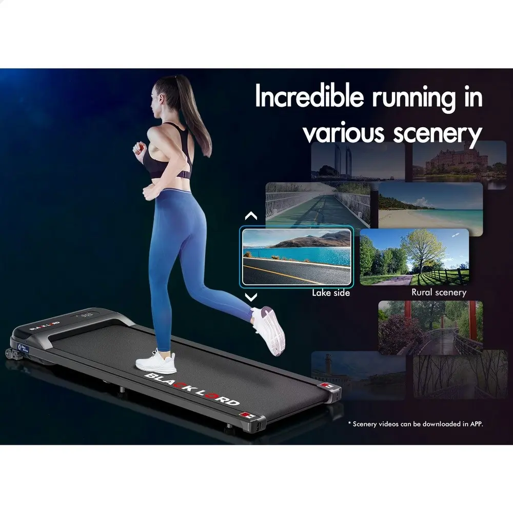 Black Lord Treadmill Electric Walking Pad Home Office Gym Fitness Incline MS2