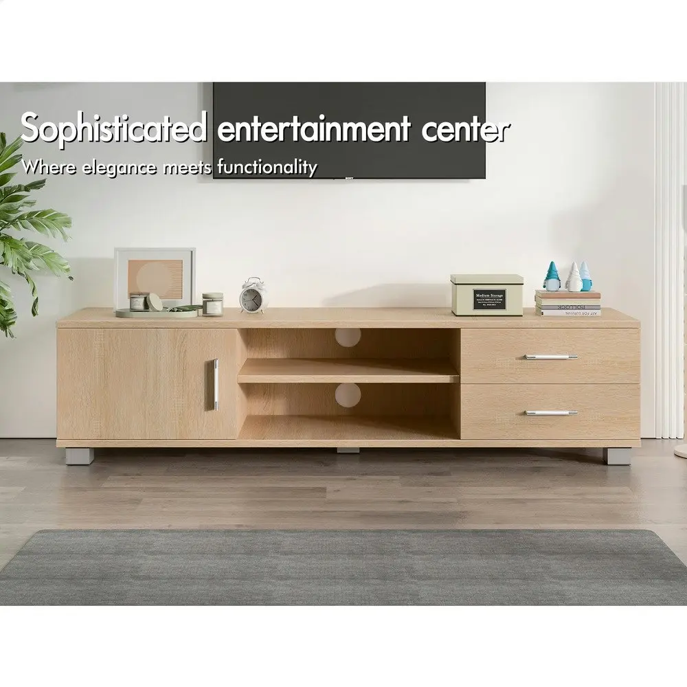 Alfordson Entertainment Unit Cabinet 120cm Oak