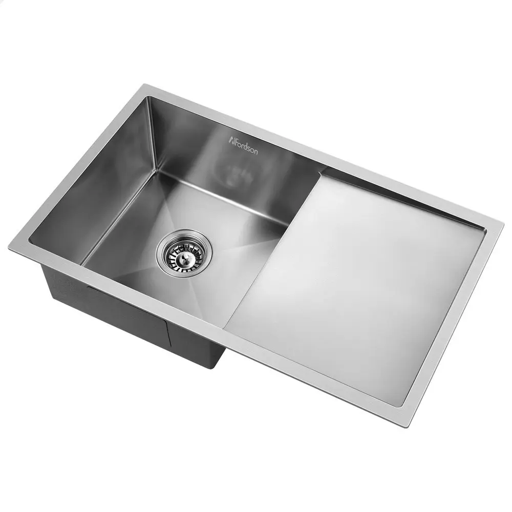 Alfordson Kitchen Sink Stainless Steel Drop in Flush Under Mount Basin 870X450MM