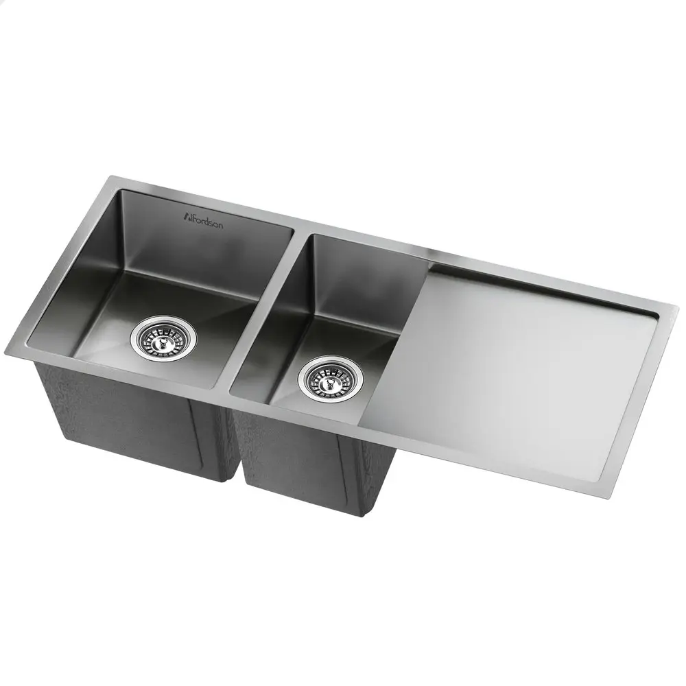 Alfordson Kitchen Sink Stainless Steel Drop in Flush Under Mount Bowl 1000X450MM