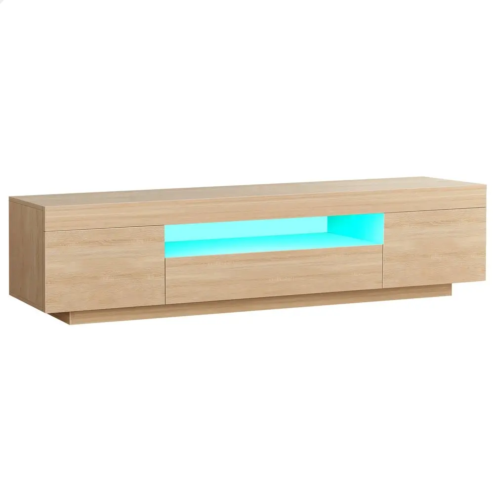 Alfordson Entertainment Unit Gloss Oak 180cm