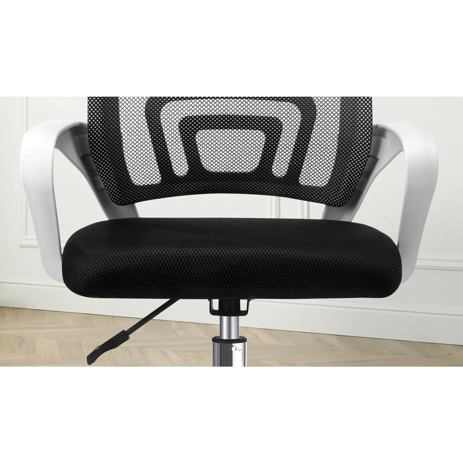 Oikiture Office Gaming Chair Computer Mesh Chairs Executive Foam White&Black