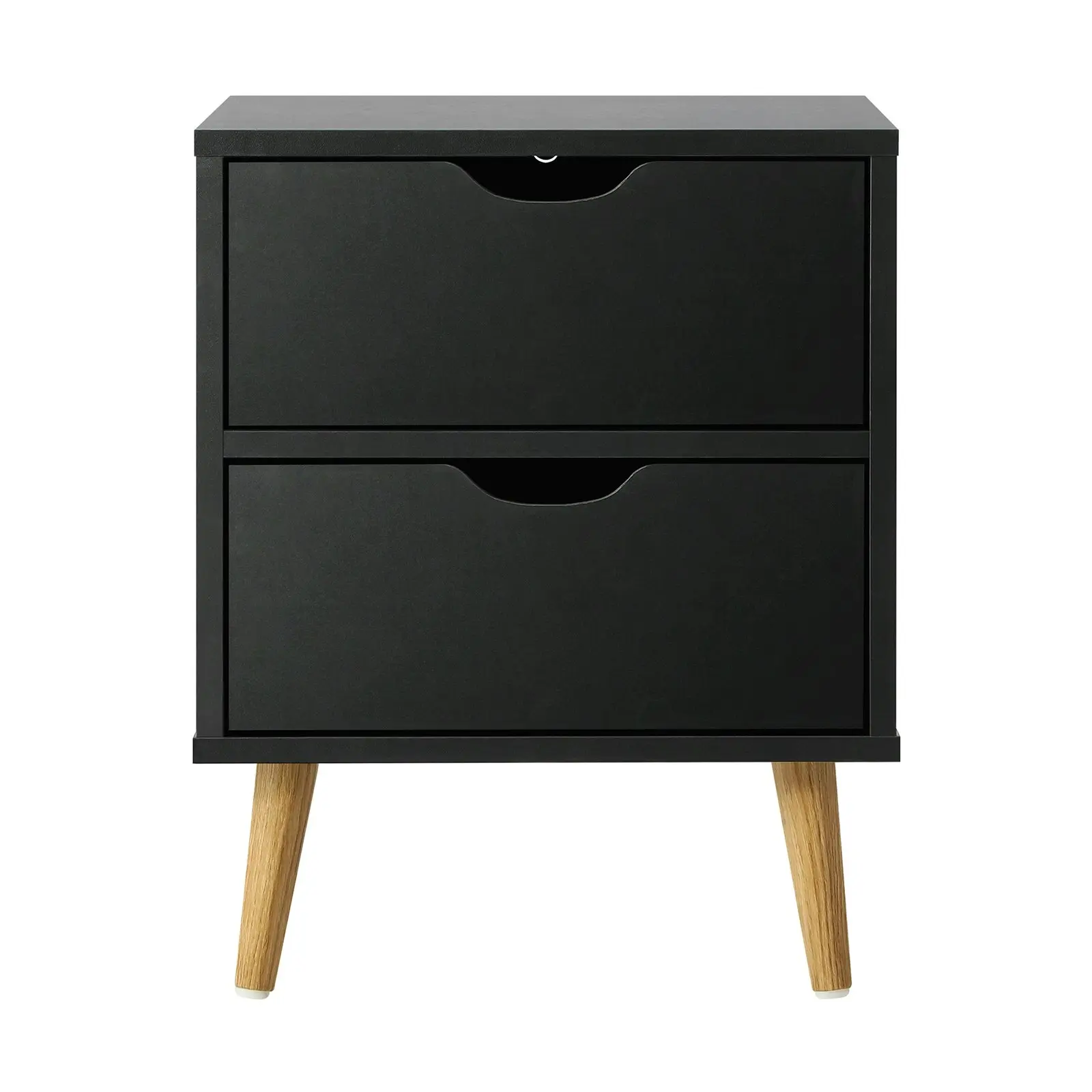 Oikiture 2 X Bedside Tables Side Table Bedroom Furniture Black