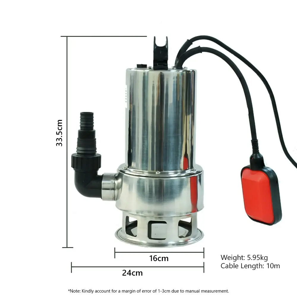 HortiKraft 1100W Submersible Pump for Pools Garden Tank Water Irrigation