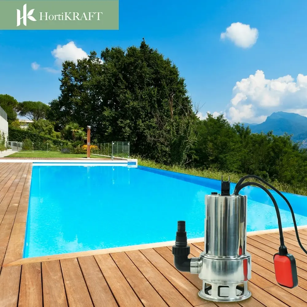 HortiKraft 1100W Submersible Pump for Pools Garden Tank Water Irrigation