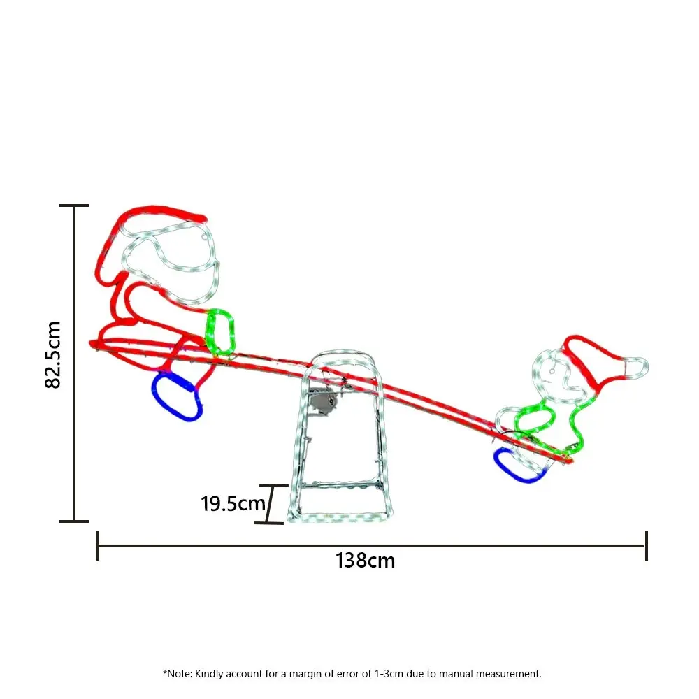 CarolCraft Animated Christmas Seesaw Lighted Xmas Decoration with Motions Outdoor