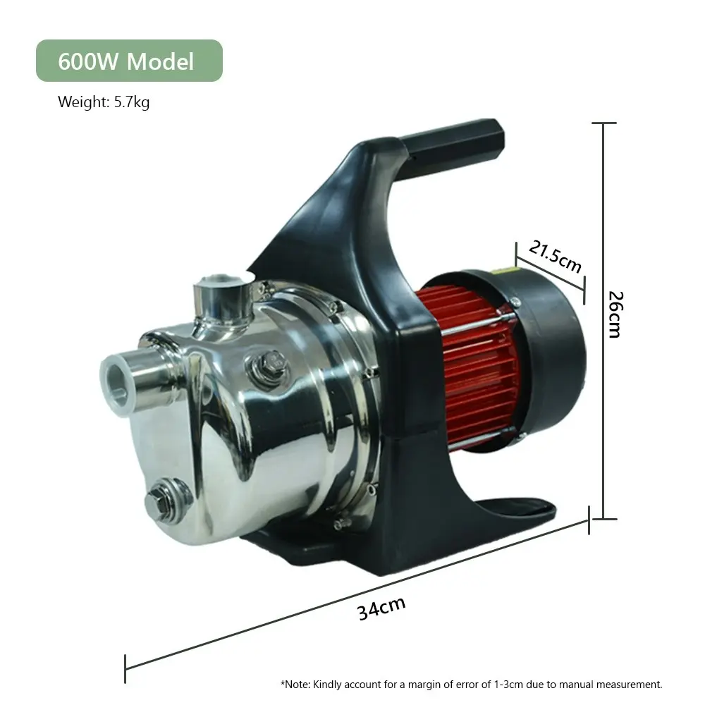 HortiKraft Garden Water Pump High Pressure 600W Irrigation Tank Rain System