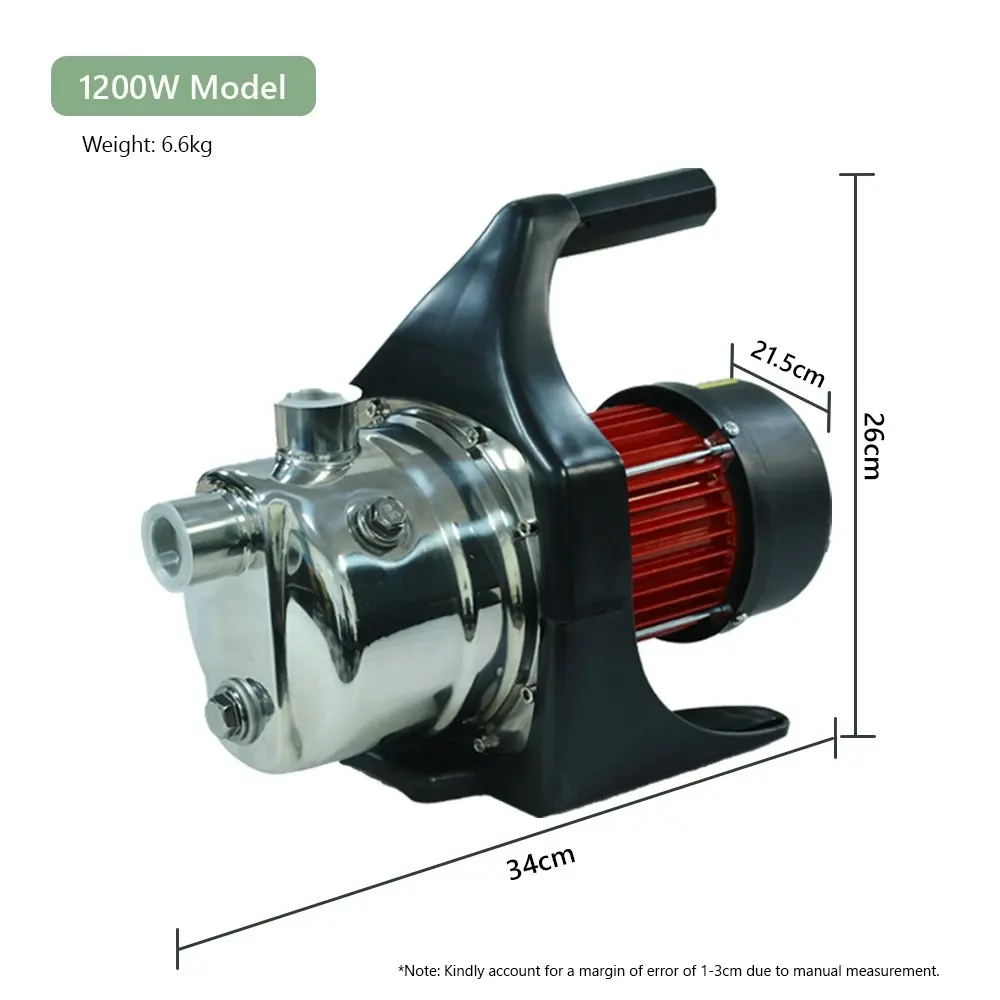 HortiKraft Garden Water Pump High Pressure 1200W Irrigation Tank Rain System