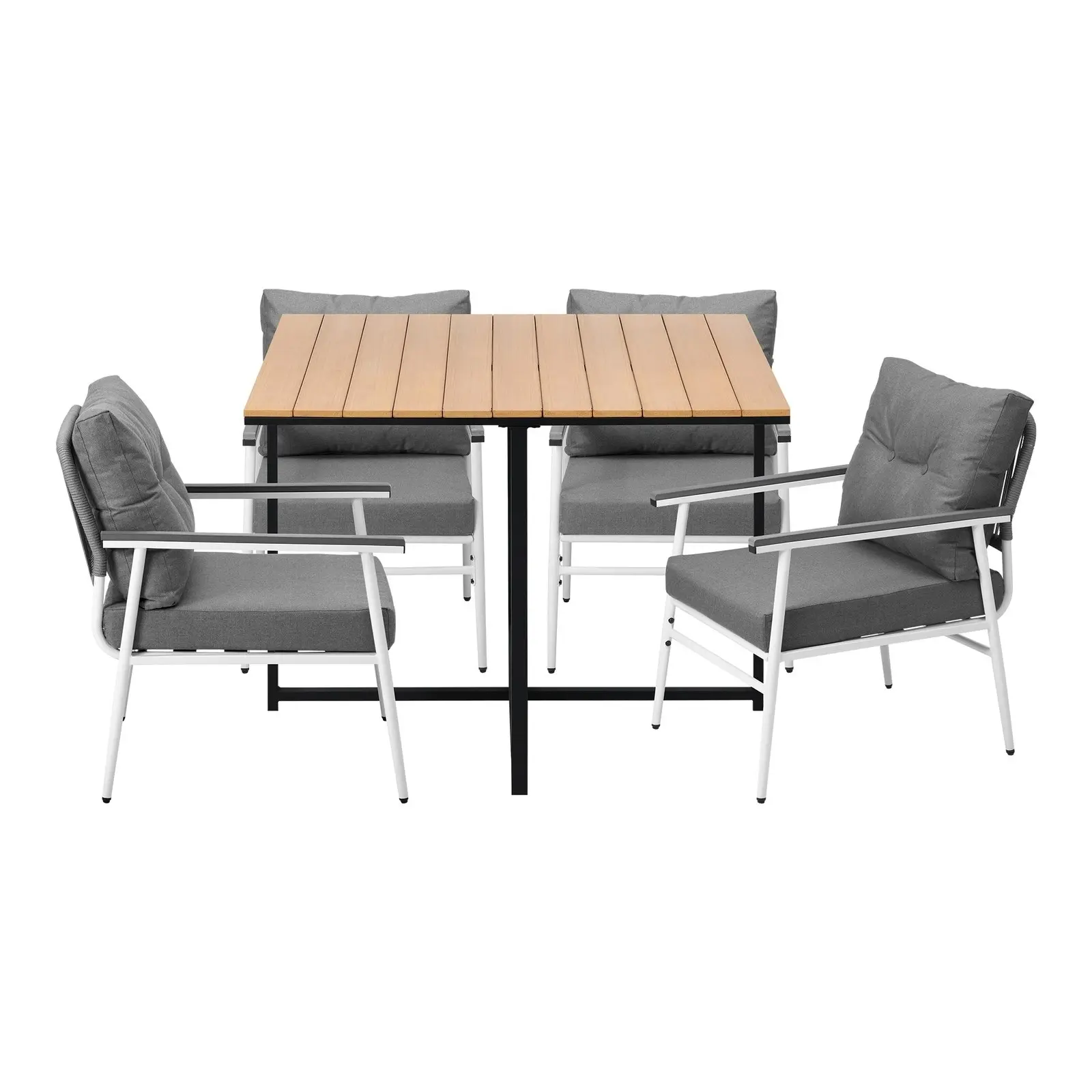 Livsip Outdoor Dining Set Patio Furniture Setting Garden Table and Chairs 5PCS