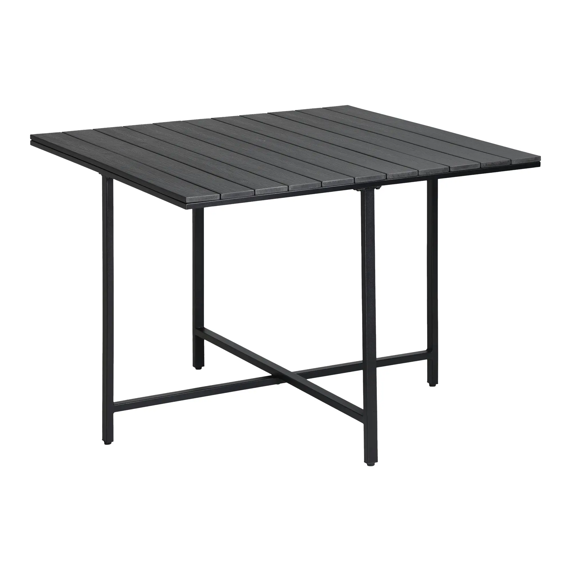 Livsip Outdoor Dining Table Furniture Lounge Patio Garden Black Wood-Plastic