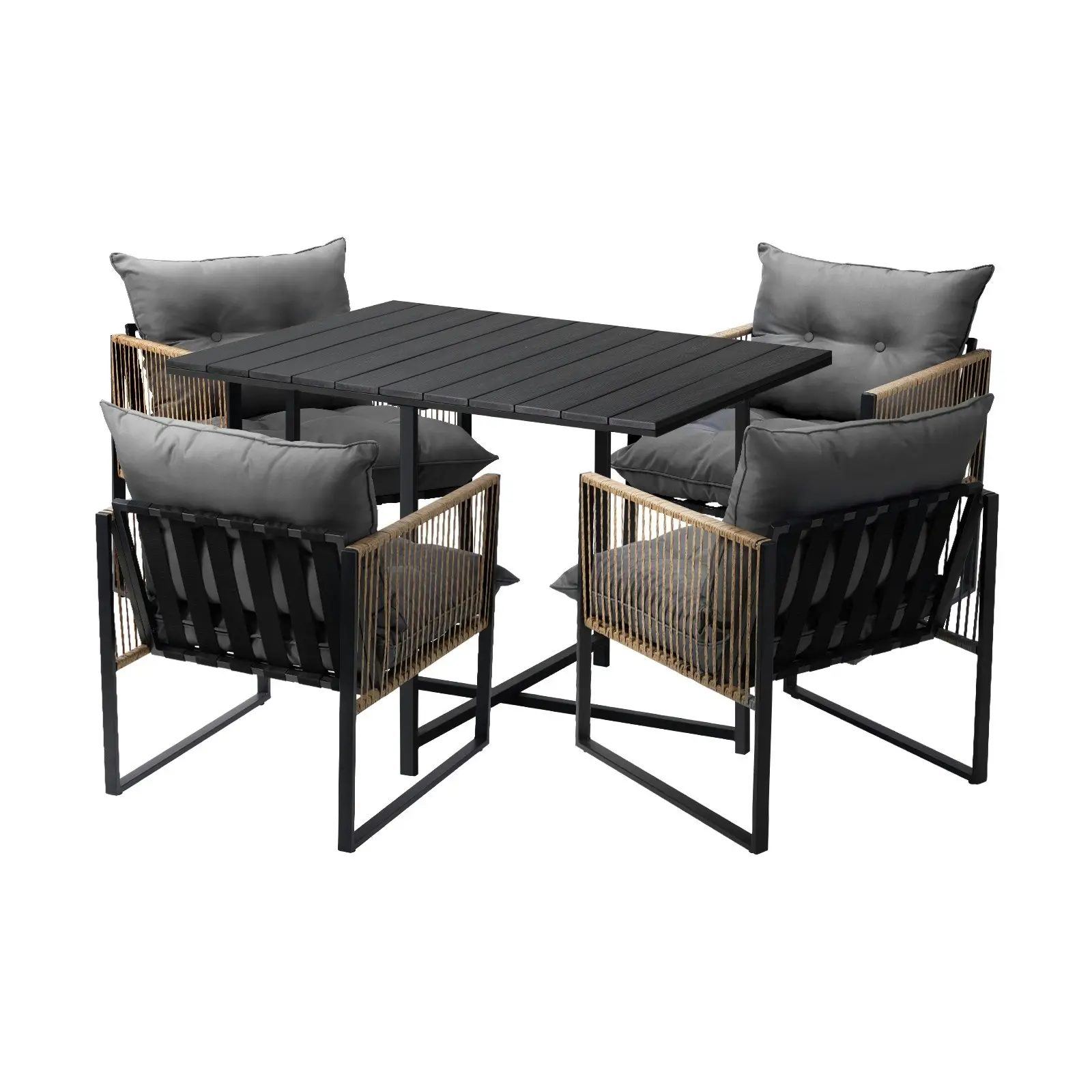 Livsip Outdoor Dining Set Patio Furniture Garden 4 Seater