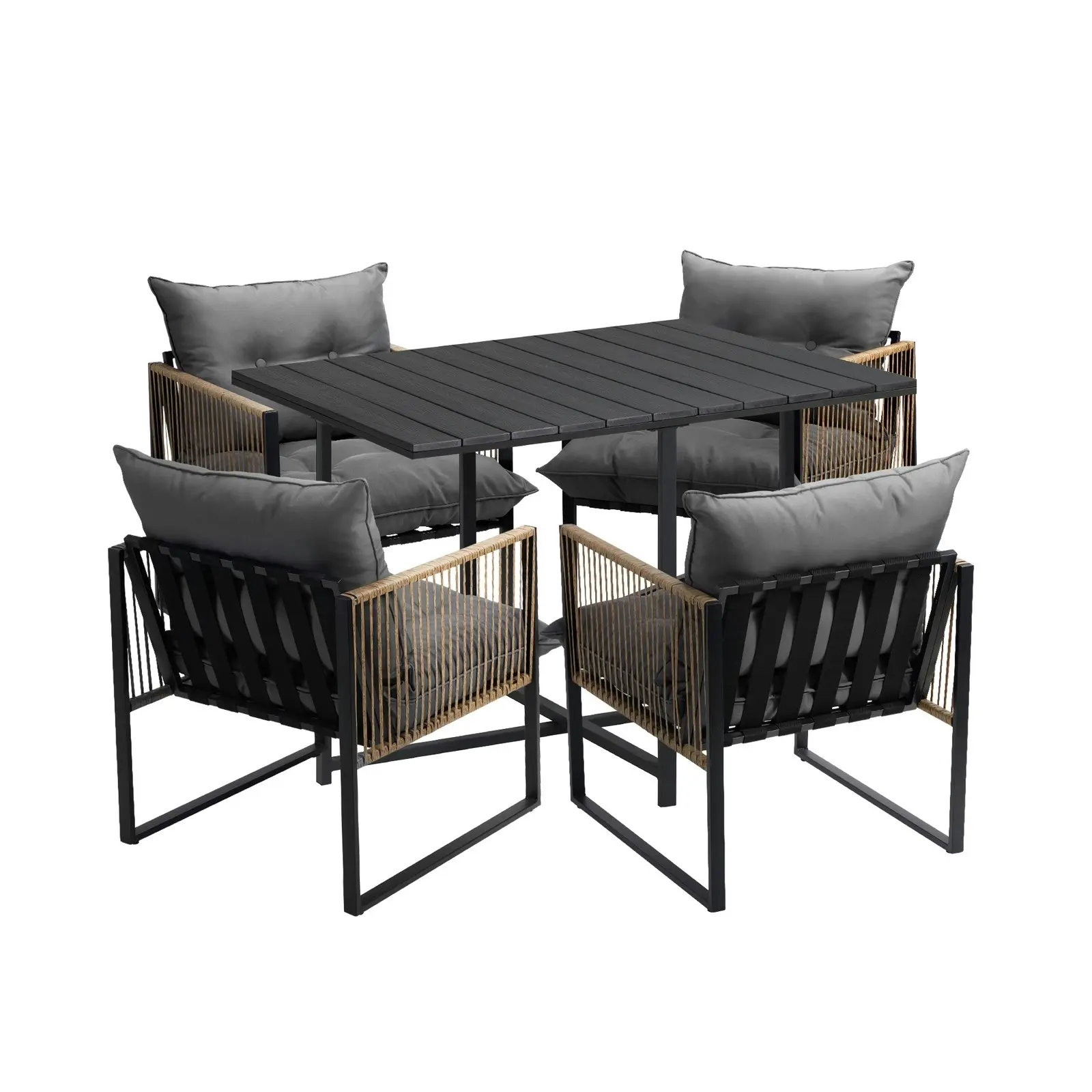 Livsip Outdoor Dining Set Patio Furniture Garden 4 Seater