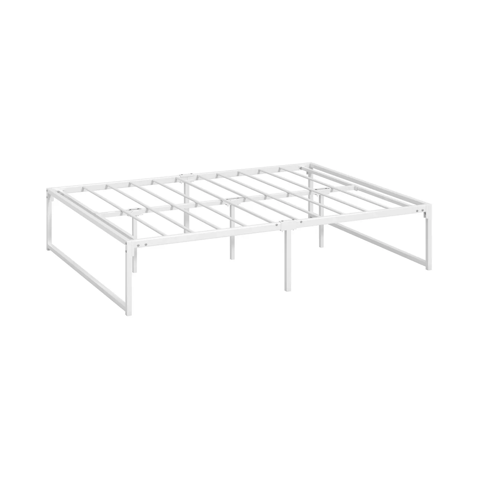 Oikiture Metal Bed Frame Double Size Beds Base Platform White