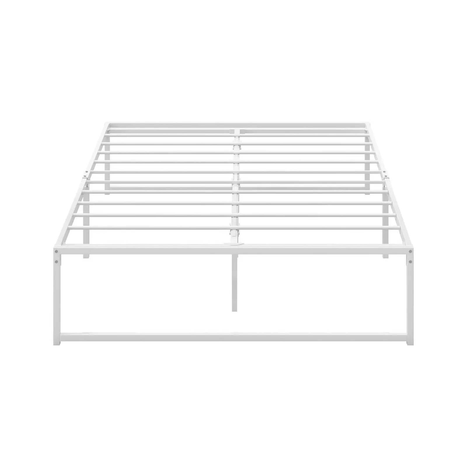 Oikiture Metal Bed Frame Double Size Beds Base Platform White