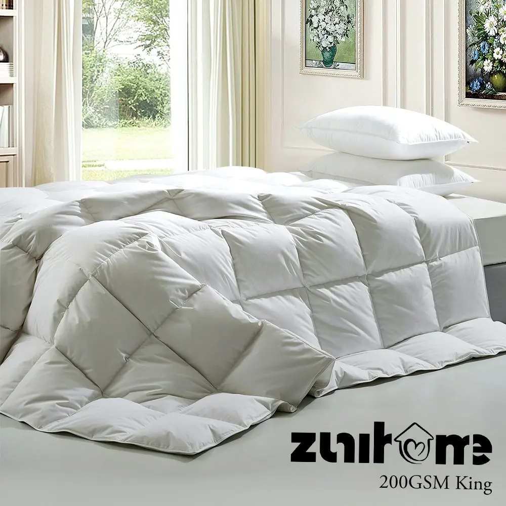 ZUNI Natural Bamboo Quilt 200GSM Duvet Doona Winter Summer Quilt King