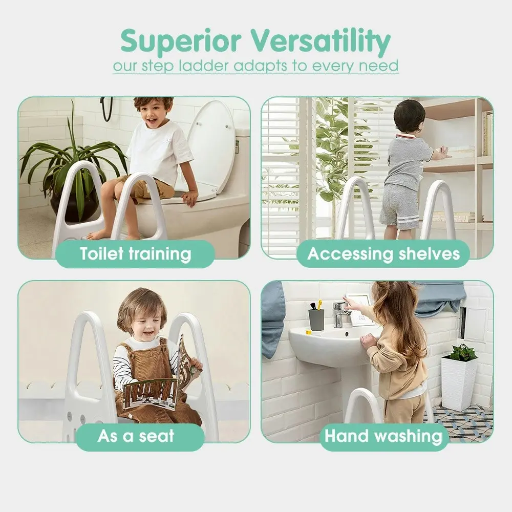 Playpals 2 Steps Toddler Step Ladder for Bathroom Sink Toilet Training Kitchen