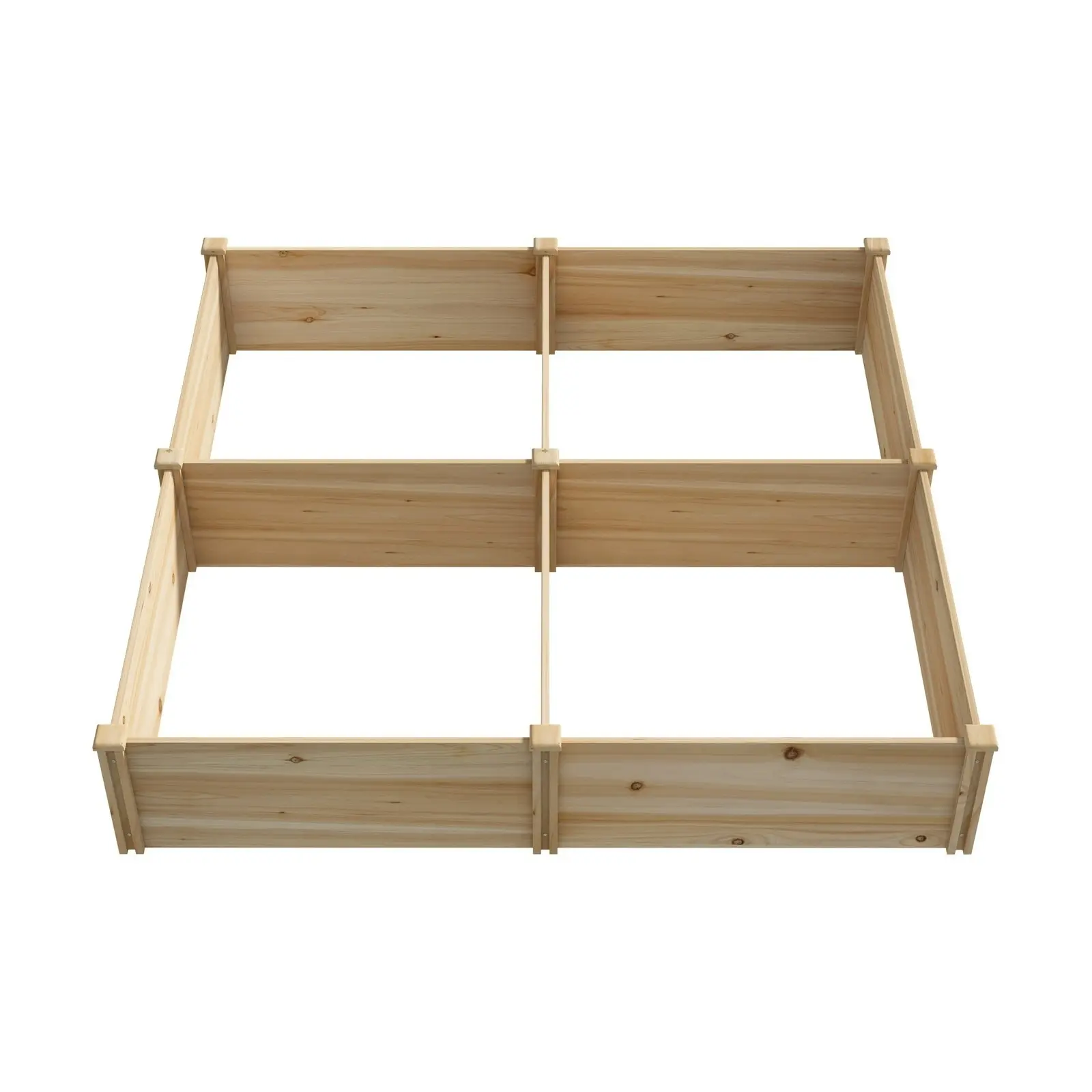 Livsip Garden Bed Raised Set of 4 80x80x30cm Wooden Planter Box Container