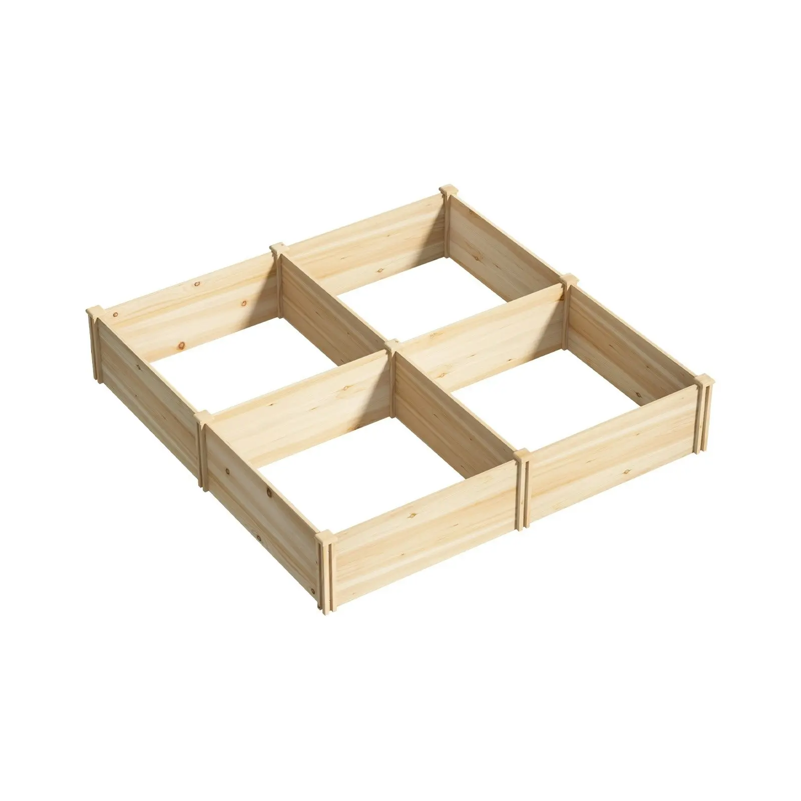 Livsip Garden Bed Raised Set of 4 80x80x30cm Wooden Planter Box Container