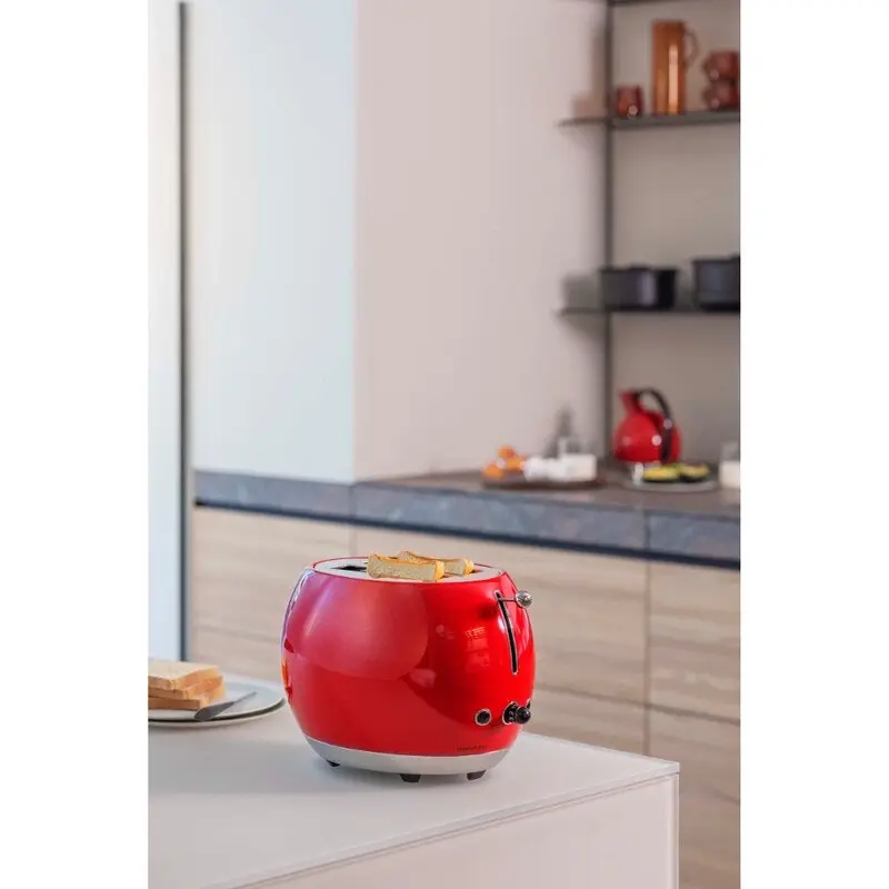 Bugatti Italy Romeo Toaster and Giulietta Kettle Set - Red