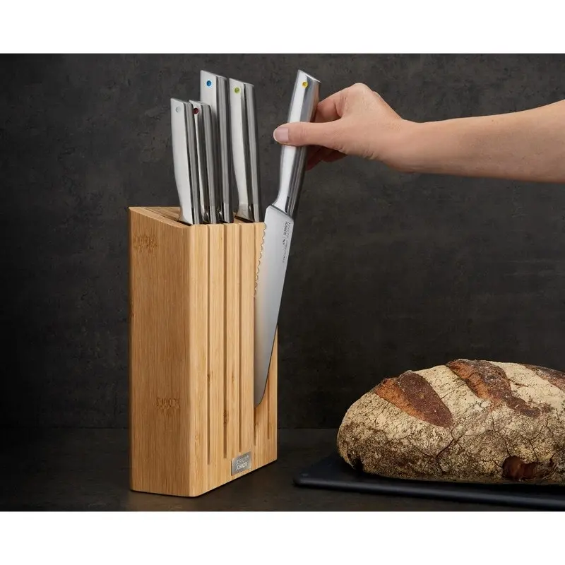 Joseph Joseph Elevate Steel 5 Piece Knife Block - Bamboo