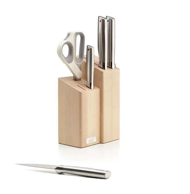 Joseph Joseph Elevate Fusion 5 Piece Knife Block - Silver