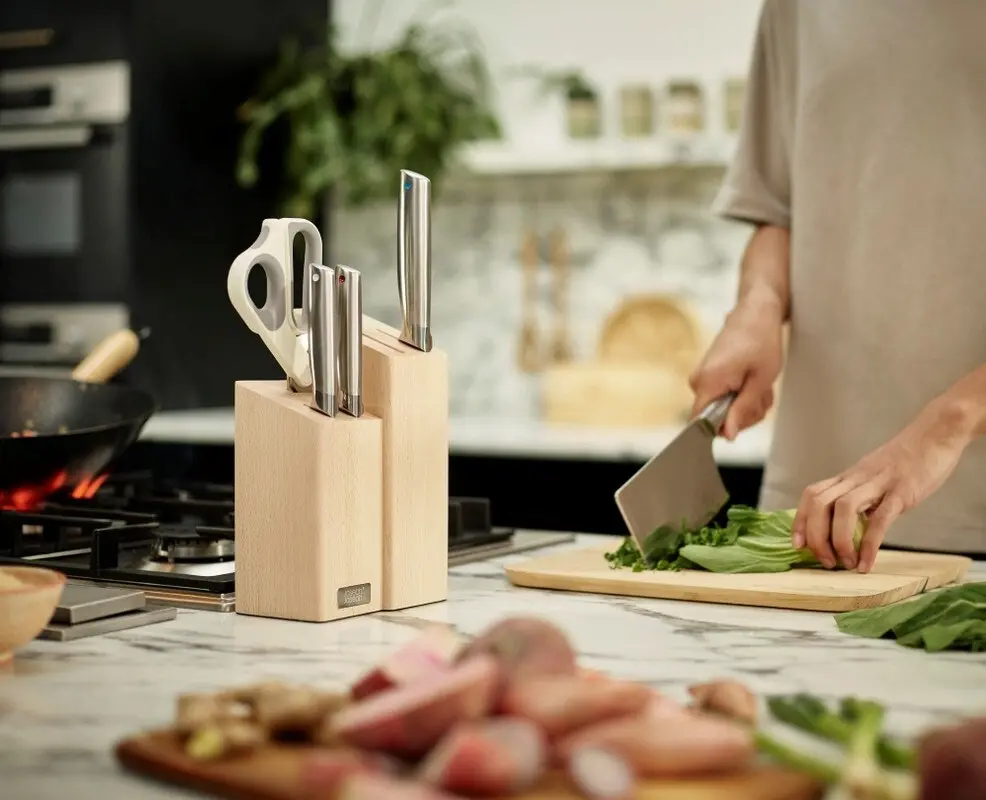 Joseph Joseph Elevate Fusion 5 Piece Knife Block - Silver