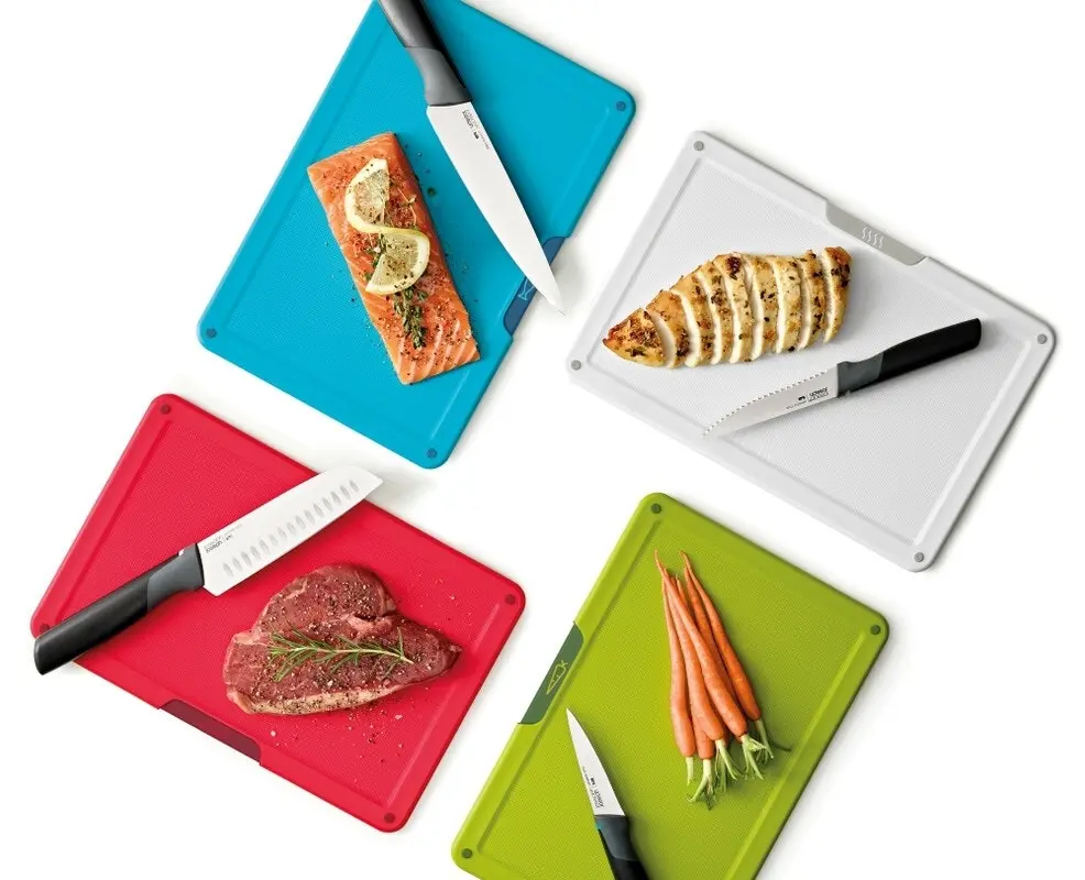 Joseph Joseph Folio Icon Plus 8 Piece Knife and Chopping Board Set - Multi