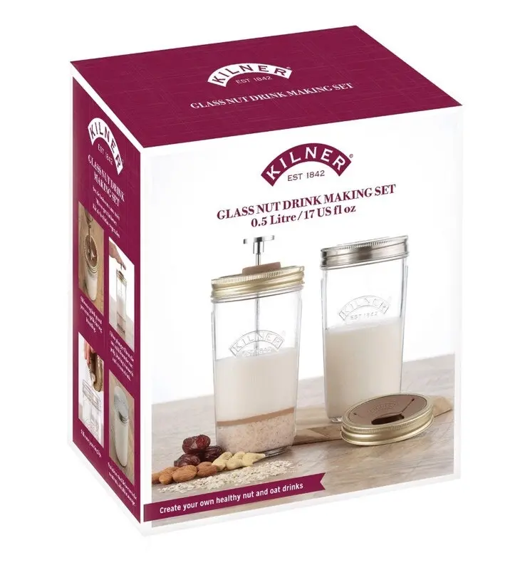 Kilner 500ml Nut Drink Making Set -clear