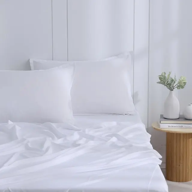 Canningvale Bamboo Bliss Queen Sheet Set - White