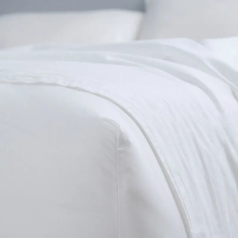 Canningvale Valeria Vintage Softwash Cotton Queen Sheet Set - White