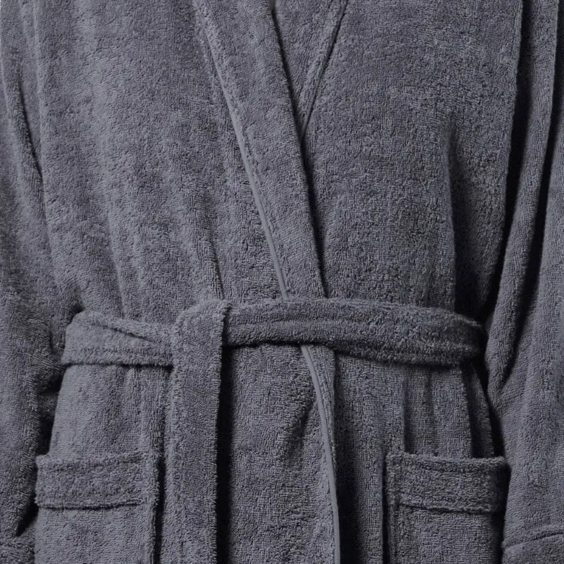 Canningvale Lusso Cotton Terry Large Bathrobe - Grey