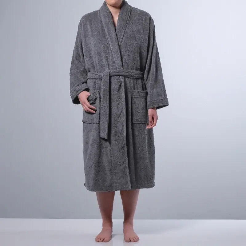 Canningvale Lusso Cotton Terry Medium Bathrobe - Grey