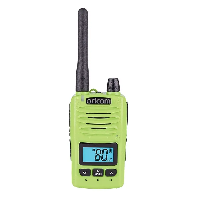 Oricom DTXTP600 5 Watt IP67 Waterproof Handheld UHF CB Radio Trade Pack - Lime