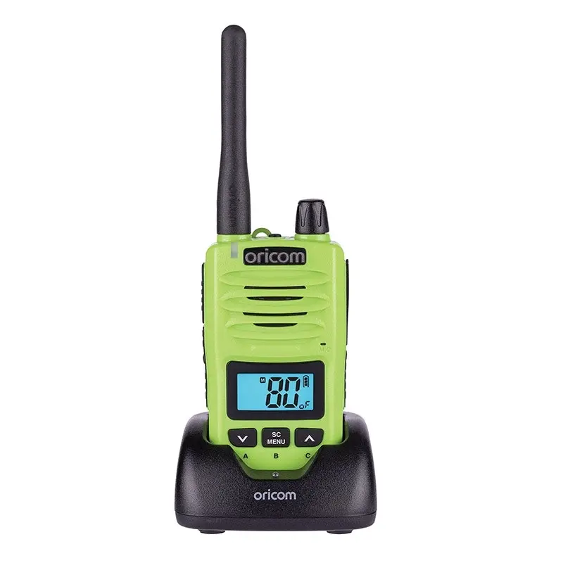 Oricom DTXTP600 5 Watt IP67 Waterproof Handheld UHF CB Radio Trade Pack - Lime