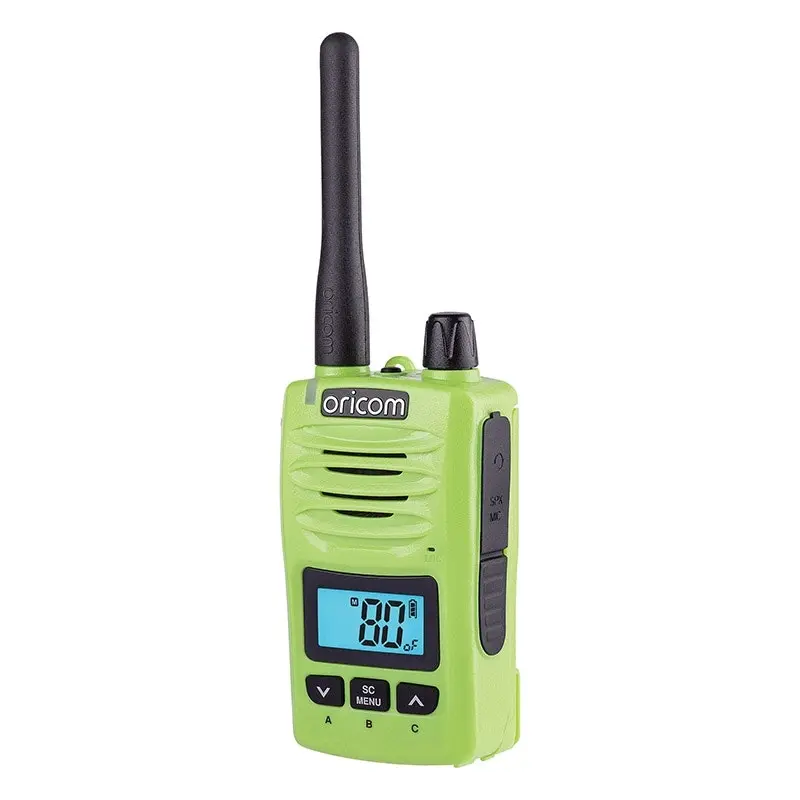 Oricom DTXTP600 5 Watt IP67 Waterproof Handheld UHF CB Radio Trade Pack - Lime