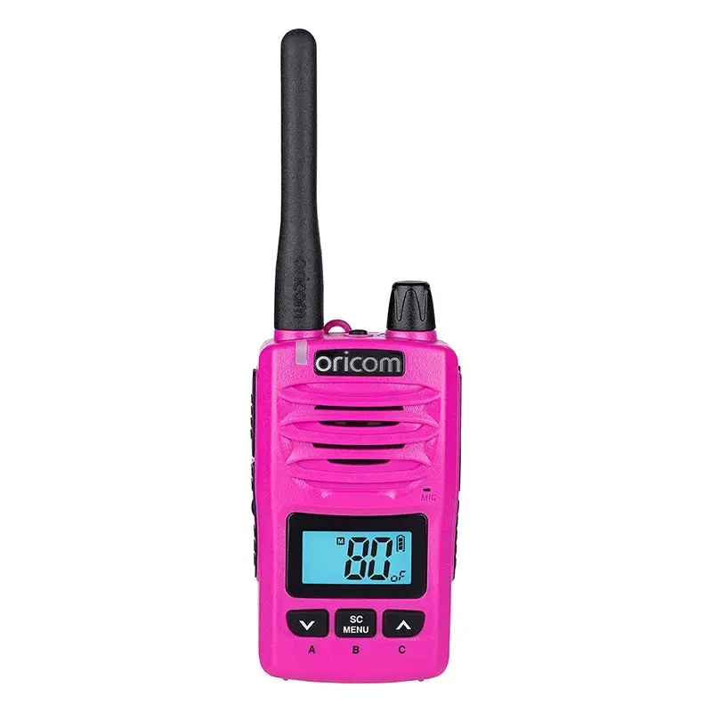 Oricom DTXTP600 5 Watt IP67 Waterproof Handheld UHF CB Radio Trade Pack - Pink