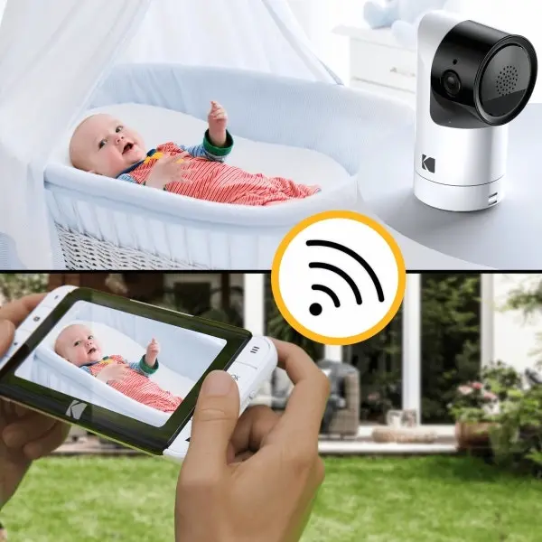 Kodak C525P 5" Video Baby Monitor Motorised Pan Tilt with Remote Access - Security Pet Dog Cat